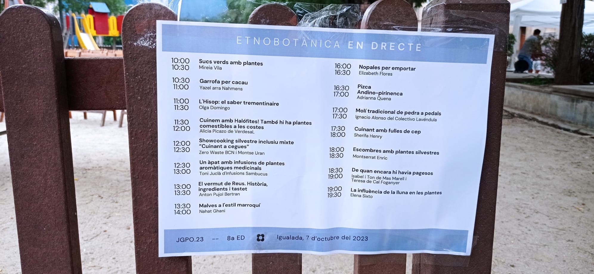 Programa de Etnobotànica en directe con la intervención de VERDESAL en la JGPO 2023