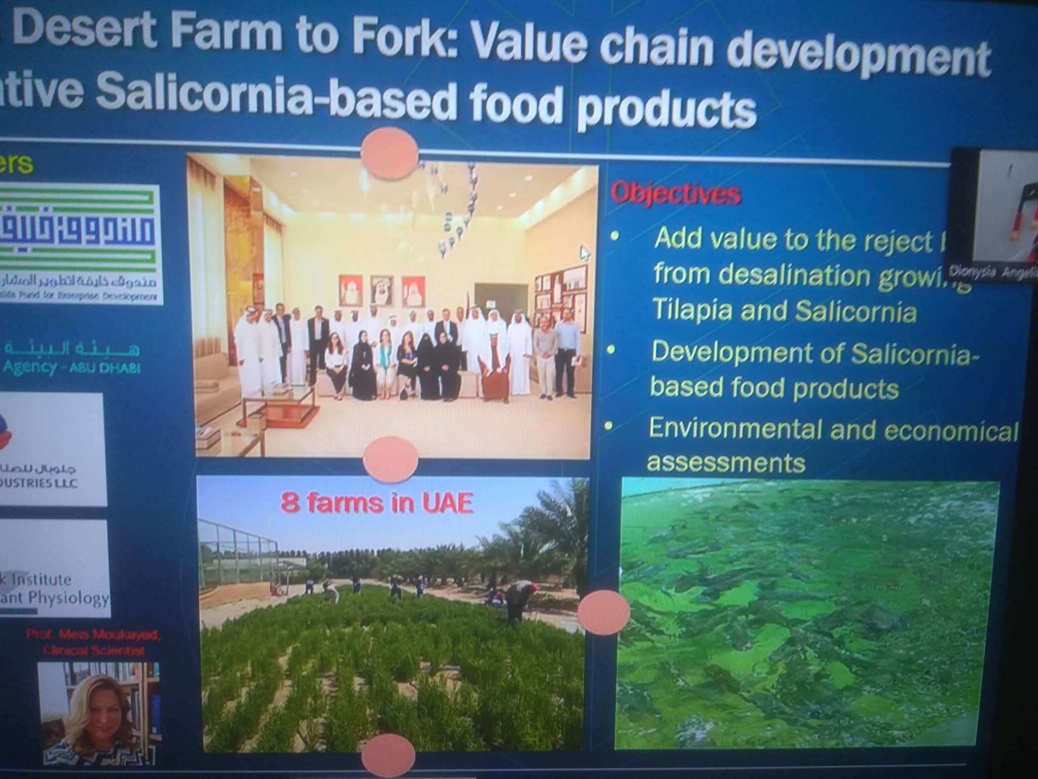 Presentación sobre el cultivo de salicornia y el desarrollo de productos alimentarios
