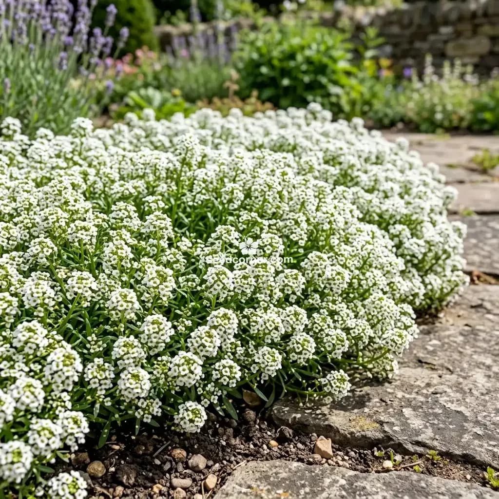 Alyssum en floración abundante